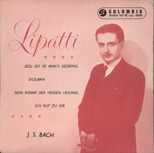 Dinu Lipatti Dinu Lipatti Plays Bach 7" vinyl single (7 inch record / 45) UK Q5O07DI709425