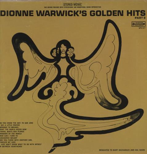 Dionne Warwick Golden Hits Part 2 vinyl LP album (LP record) US DIWLPGO251922