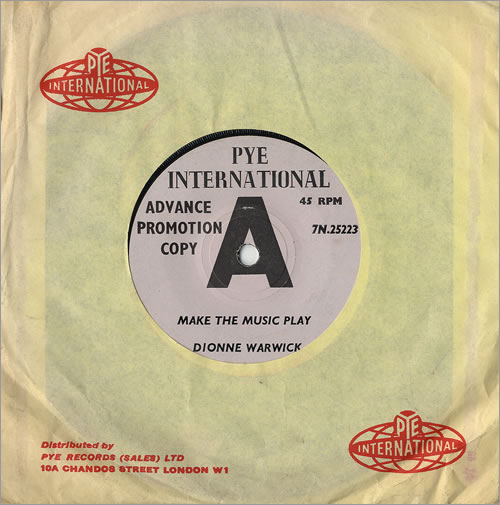 Dionne Warwick Make The Music Play 7" vinyl single (7 inch record / 45) UK DIW07MA479865