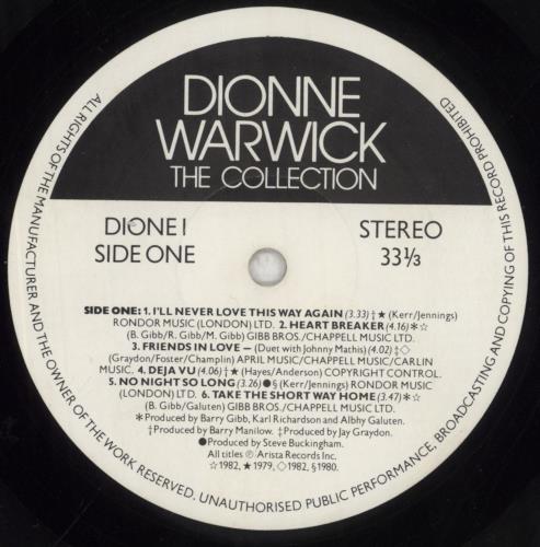 Dionne Warwick The Collection 2-LP vinyl record set (Double LP Album) UK DIW2LTH646502