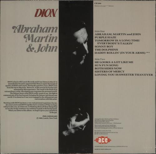 Dion Abraham, Martin & John vinyl LP album (LP record) German DNILPAB719926