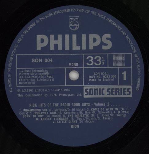 Dion Greatest Hits vinyl LP album (LP record) UK DNILPGR235581