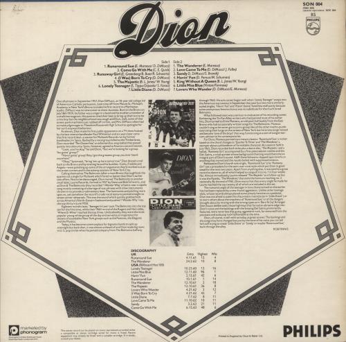 Dion Greatest Hits vinyl LP album (LP record) UK DNILPGR235581
