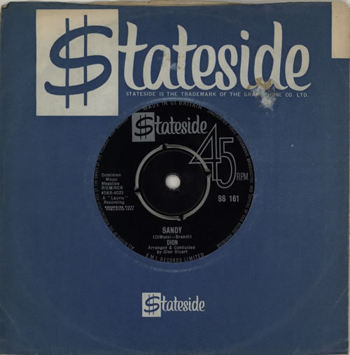 Dion Sandy 7" vinyl single (7 inch record / 45) UK DNI07SA570798