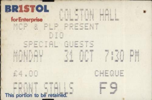 Dio Dio + ticket stub tour programme UK DIOTRDI403190