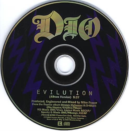 Dio Evilution CD single (CD5 / 5") US DIOC5EV352907