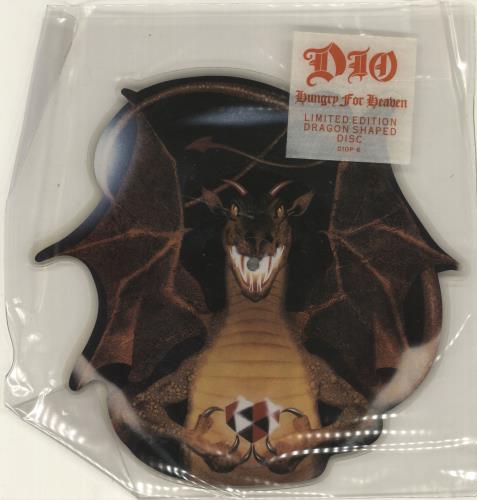 Dio Hungry For Heaven - Hype Stickered shaped picture disc (picture disc vinyl record) UK DIOSHHU00600