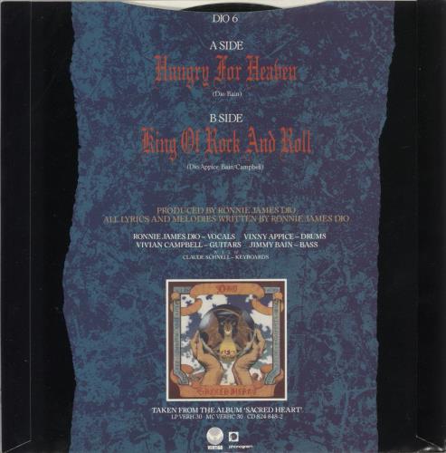 Dio Hungry For Heaven 7" vinyl single (7 inch record / 45) UK DIO07HU782815