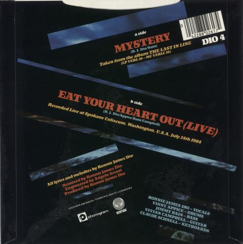 Dio Mystery + Pass 7" vinyl single (7 inch record / 45) UK DIO07MY864941