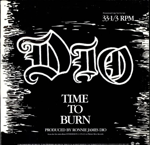 Dio Time To Burn 12" vinyl single (12 inch record / Maxi-single) US DIO12TI506035