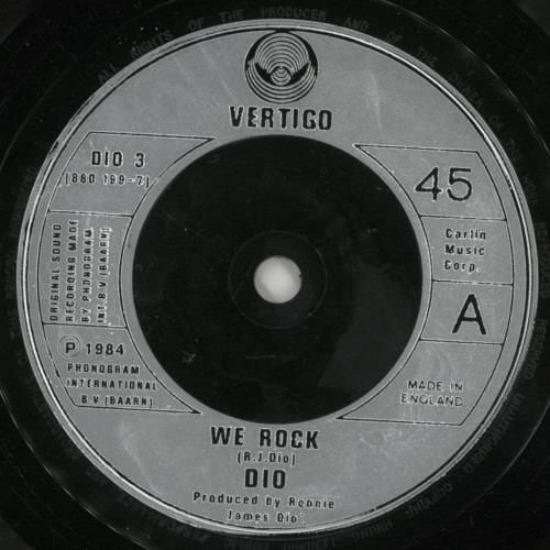 Dio We Rock 7" vinyl single (7 inch record / 45) UK DIO07WE445071