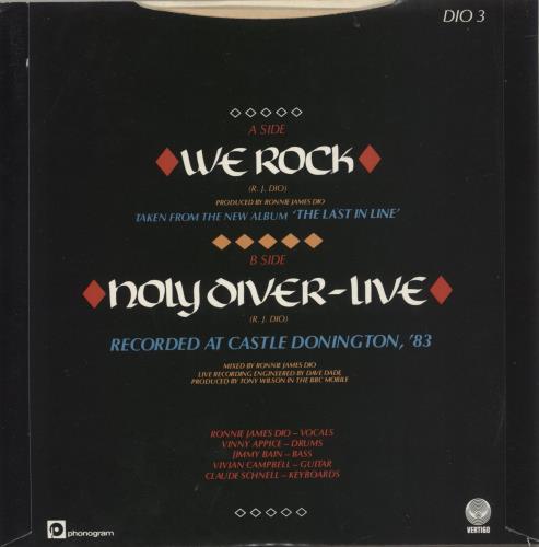 Dio We Rock 7" vinyl single (7 inch record / 45) UK DIO07WE445071
