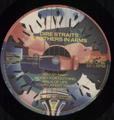 Dire Straits Brothers In Arms - 2 track Hype sticker vinyl LP album (LP record) UK DIRLPBR646919