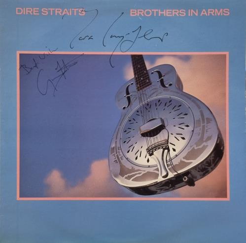 Dire Straits Brothers In Arms - Autographed vinyl LP album (LP record) UK DIRLPBR661821