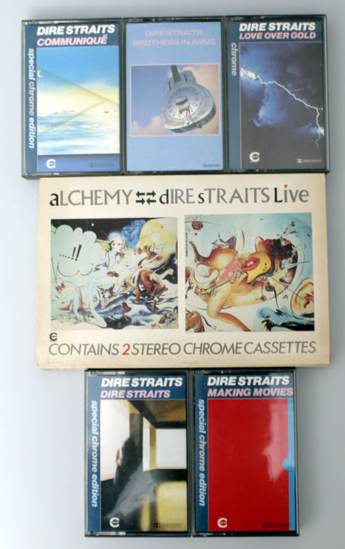 Dire Straits Collection of 6 Albums cassette album UK DIRCLCO550566