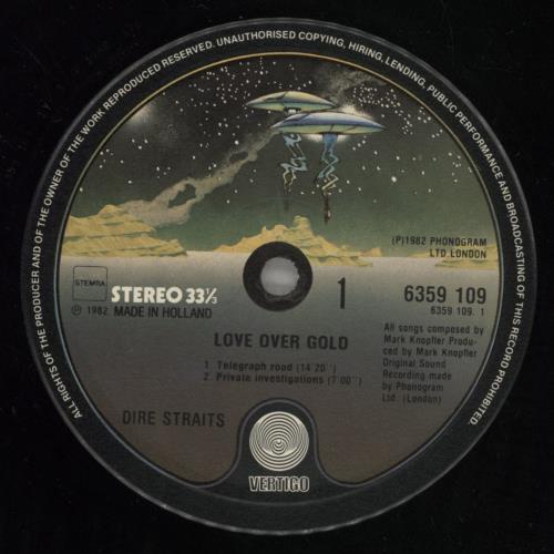 Dire Straits Love Over Gold - Spaceship vinyl LP album (LP record) Dutch DIRLPLO888469