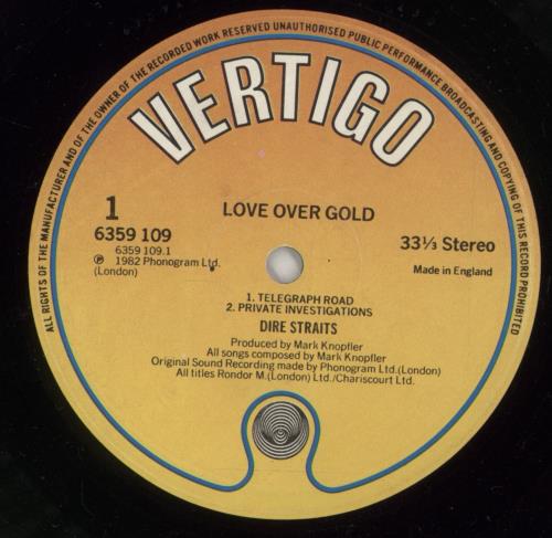 Dire Straits Love Over Gold - VG vinyl LP album (LP record) UK DIRLPLO868022