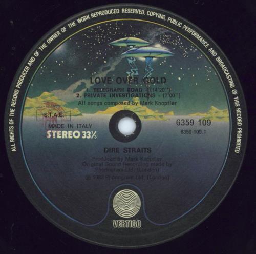 Dire Straits Love Over Gold vinyl LP album (LP record) Italian DIRLPLO809128