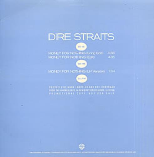 Dire Straits Money For Nothing 12" vinyl single (12 inch record / Maxi-single) US DIR12MO24947