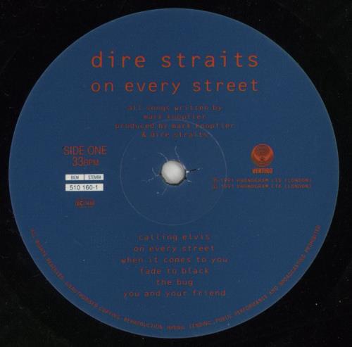Dire Straits On Every Street + Double hype stickered vinyl LP album (LP record) UK DIRLPON726877