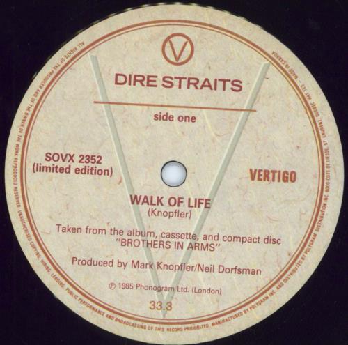 Dire Straits Walk Of Life 12" vinyl single (12 inch record / Maxi-single) Canadian DIR12WA36089
