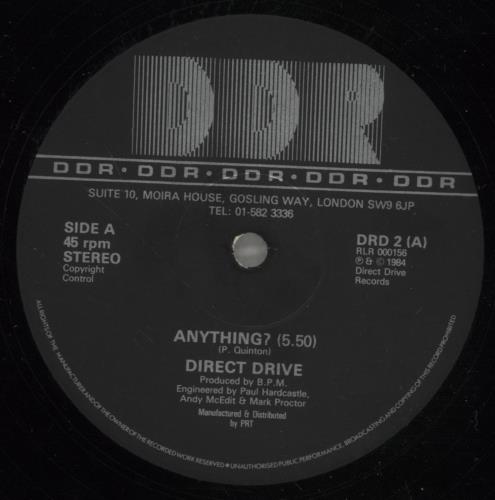 Direct Drive Anything? 12" vinyl single (12 inch record / Maxi-single) UK D3R12AN888516