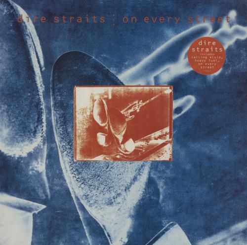 Dire Straits On Every Street + hype sticker vinyl LP album (LP record) UK DIRLPON495799