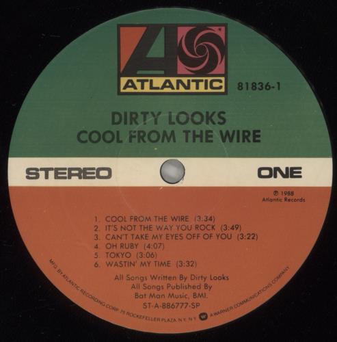 Dirty Looks Cool From The Wire vinyl LP album (LP record) US DI8LPCO881209