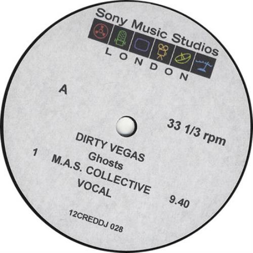 Dirty Vegas Ghosts 12" vinyl single (12 inch record / Maxi-single) UK DTG12GH220265
