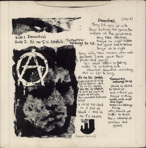 Discharge Decontrol - VG 7" vinyl single (7 inch record / 45) UK DCG07DE871561