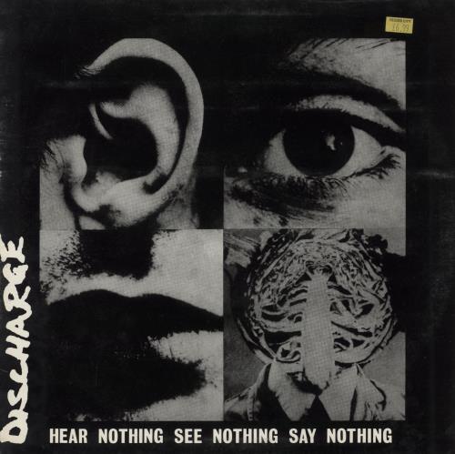 Discharge Hear Nothing See Nothing Say Nothing - Red Vinyl - VG vinyl LP album (LP record) UK DCGLPHE864470
