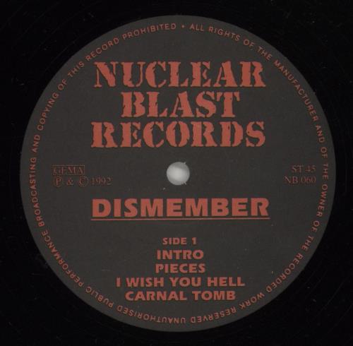 Dismember Pieces 12" vinyl single (12 inch record / Maxi-single) German E1X12PI883509