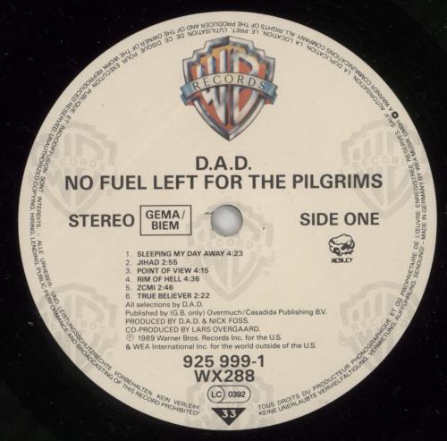 Disneyland After Dark No Fuel Left For The Pilgrims vinyl LP album (LP record) UK DADLPNO489548