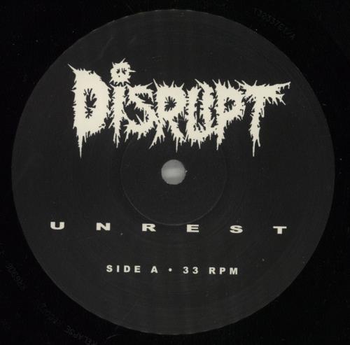 Disrupt Unrest vinyl LP album (LP record) US E7WLPUN877817