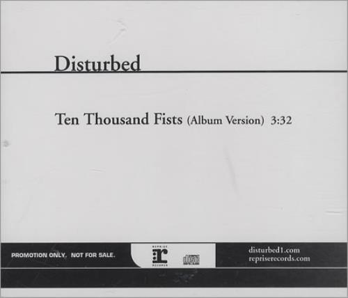 Disturbed Ten Thousand Fists CD single (CD5 / 5") US DURC5TE386228