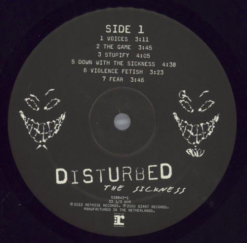 Disturbed The Sickness vinyl LP album (LP record) US DURLPTH823764