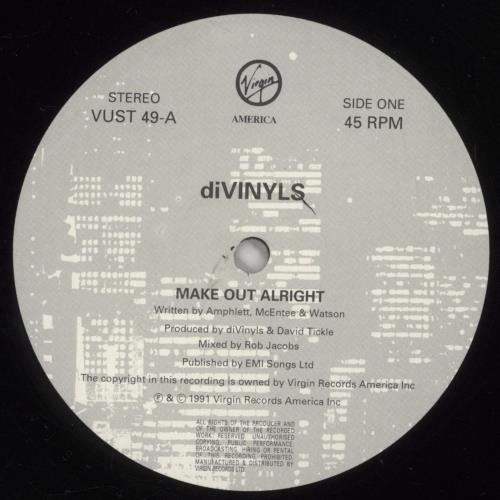 Divinyls Make Out Alright + Poster 12" vinyl single (12 inch record / Maxi-single) UK DIV12MA94150