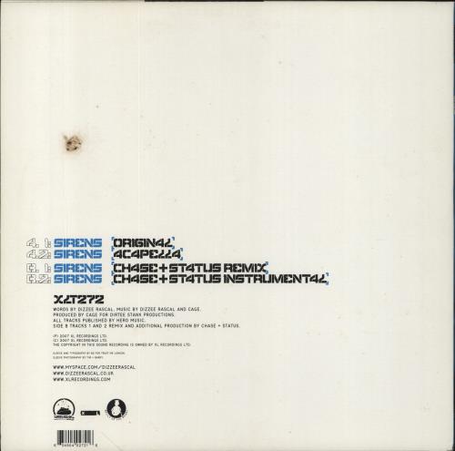 Dizzee Rascal Sirens 12" vinyl single (12 inch record / Maxi-single) UK DZR12SI854847
