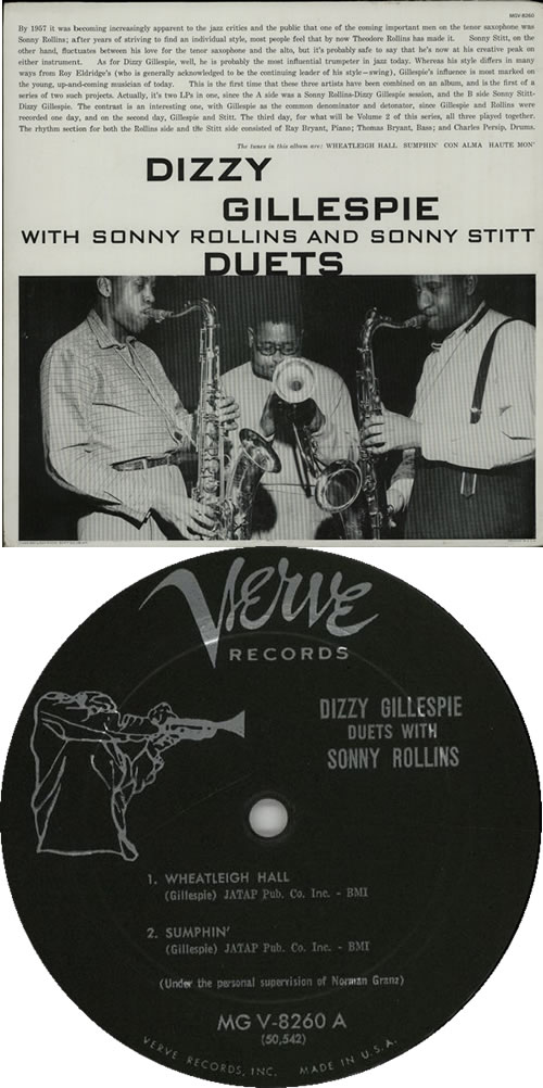 Dizzy Gillespie Duets vinyl LP album (LP record) US DB5LPDU582893
