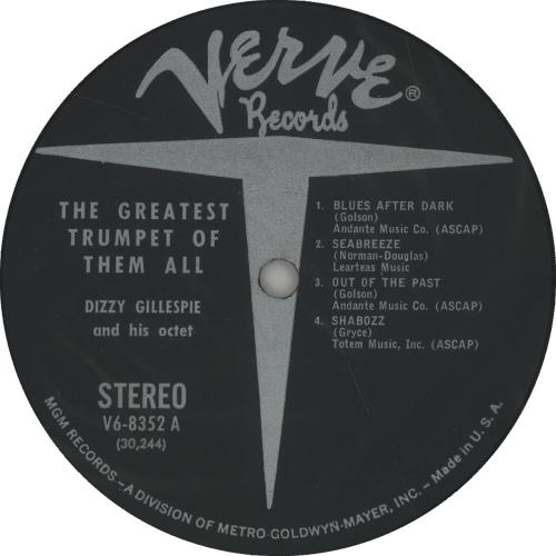 Dizzy Gillespie The Greatest Trumpet Of Them All vinyl LP album (LP record) US DB5LPTH649501