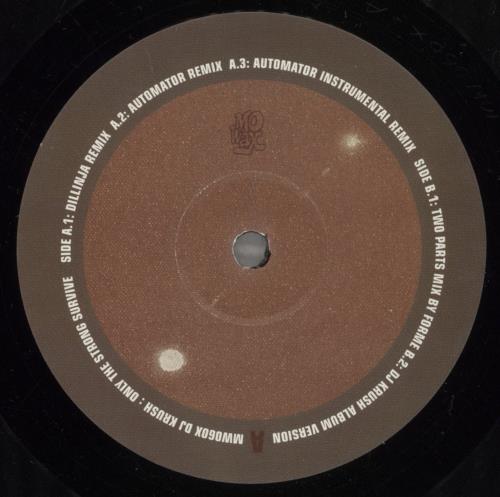 DJ Krush Only The Strong Survive 12" vinyl single (12 inch record / Maxi-single) UK DKJ12ON888279