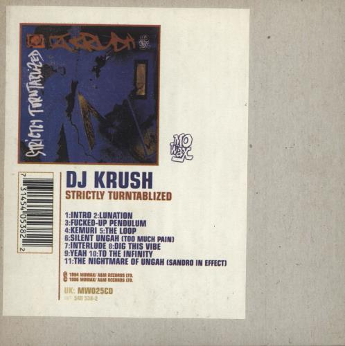 DJ Krush Strictly Turntablized CD album (CDLP) UK DKJCDST732568