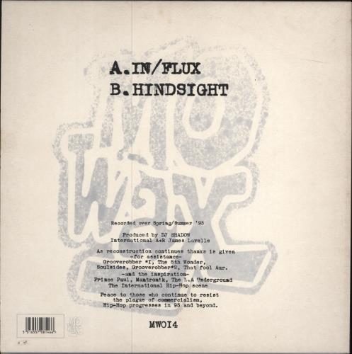 DJ Shadow In/Flux / Hindsight 12" vinyl single (12 inch record / Maxi-single) UK D.S12IN787358