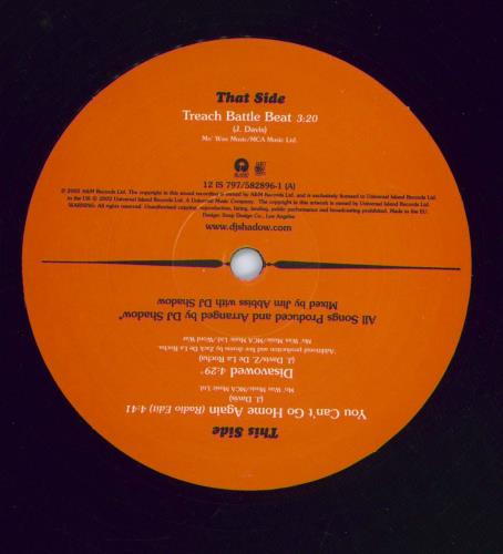 DJ Shadow You Can't Go Home Again 12" vinyl single (12 inch record / Maxi-single) UK D.S12YO215474