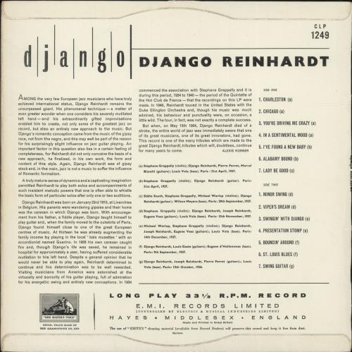 Django Reinhardt Django vinyl LP album (LP record) UK DR1LPDJ699574