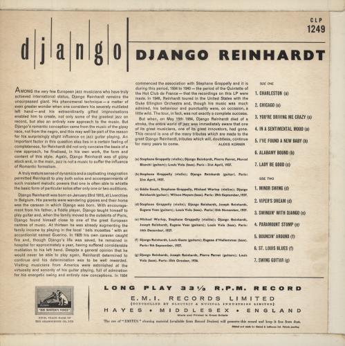 Django Reinhardt Django vinyl LP album (LP record) UK DR1LPDJ810899