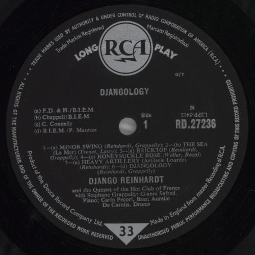 Django Reinhardt Djangology - 1st vinyl LP album (LP record) UK DR1LPDJ451489