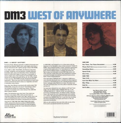 DM3 West Of Anywhere - Sealed vinyl LP album (LP record) US 81-LPWE854526