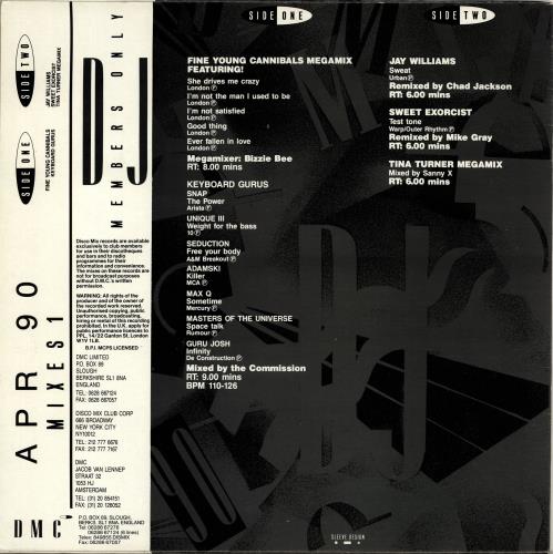DMC April 90 Mixes 1 12" vinyl single (12 inch record / Maxi-single) UK DZ-12AP704132