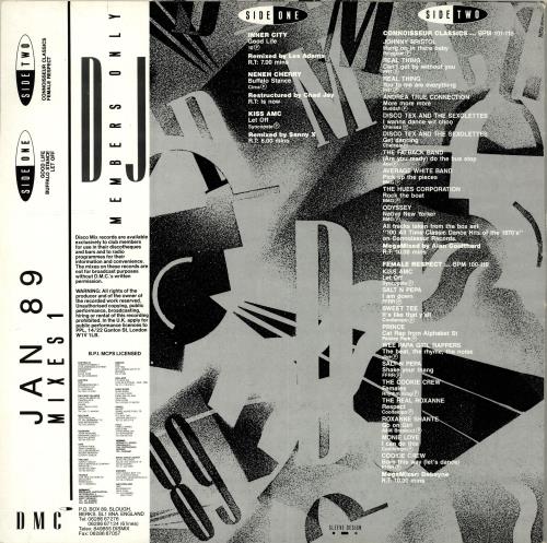 DMC January 89 Mixes 1 vinyl LP album (LP record) UK DZ-LPJA704757